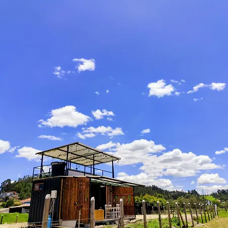 Romantico Glamping Tipo Contenedor Con Jacuzzi Cerca Al Lago De Paipa Exterior photo