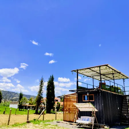 Romantico Glamping Tipo Contenedor Con Jacuzzi Cerca Al Lago De Paipa Exterior photo